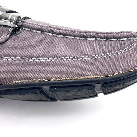 Levis Comfort Canvas Loafers Mens Size 9.5 Gray Textile Upper Casual Style Boat - Picture 11 of 16
